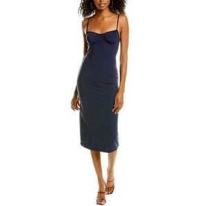 Danielle Bernstein Midi Slip Dress Navy Blue